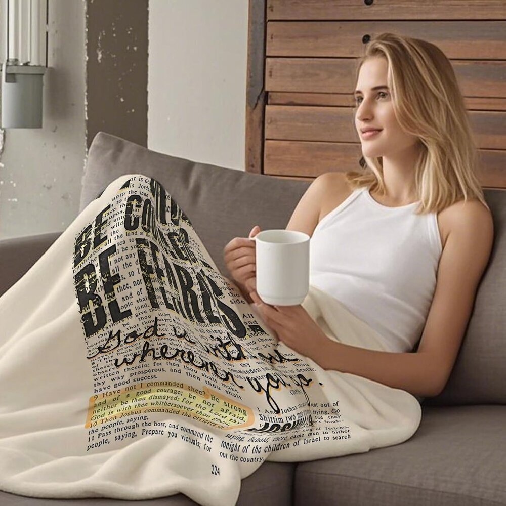 Christian Blanket Religious Faith Gifts for Women Bible Verse Decor 50x60 - Picture 3 of 7